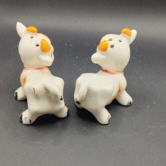 Vintage Porcelain Figure Set 3 Pieces Salt, and Pepper Spreader Milk Jug - Picture 11 of 11